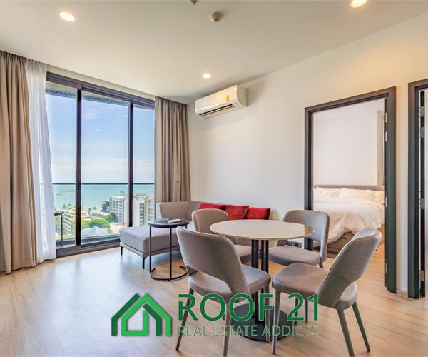 For rent! Sea view 2beds 1bath unit at The Edge Central Pattaya